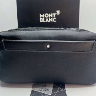 شوزبگ مون بلان دوزیپ | Montblanc washbag | کیف دستی چرم مردانه